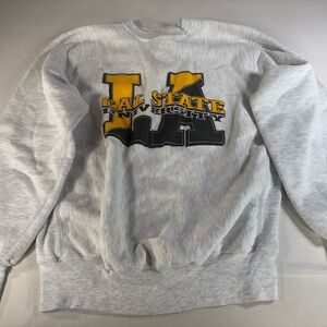 Vtg  MV Sport Cal State University LA  Crewneck Sweatshirt L Made In USA White